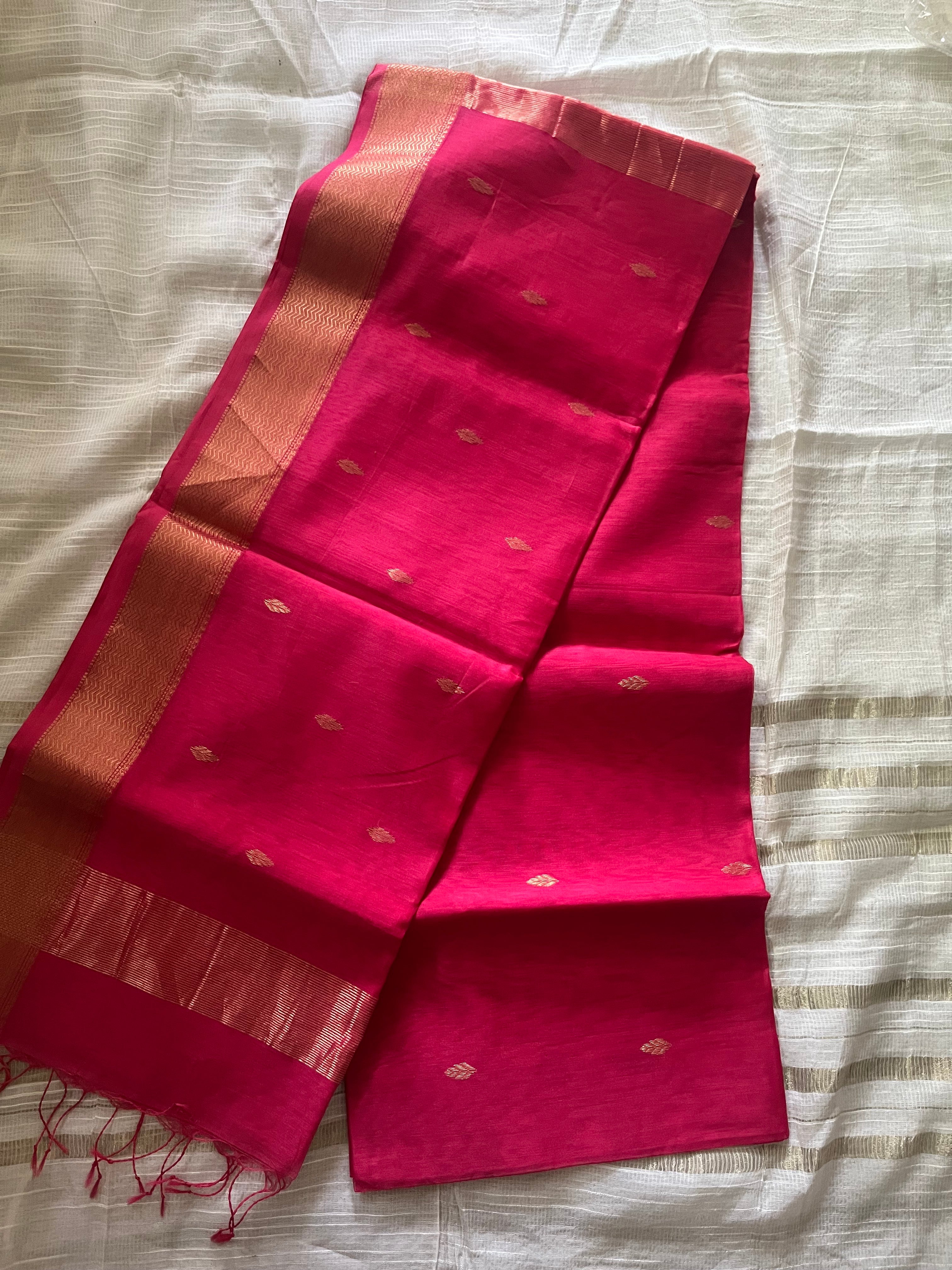 Blush Elegance – Pink Silk handloom  Saree
