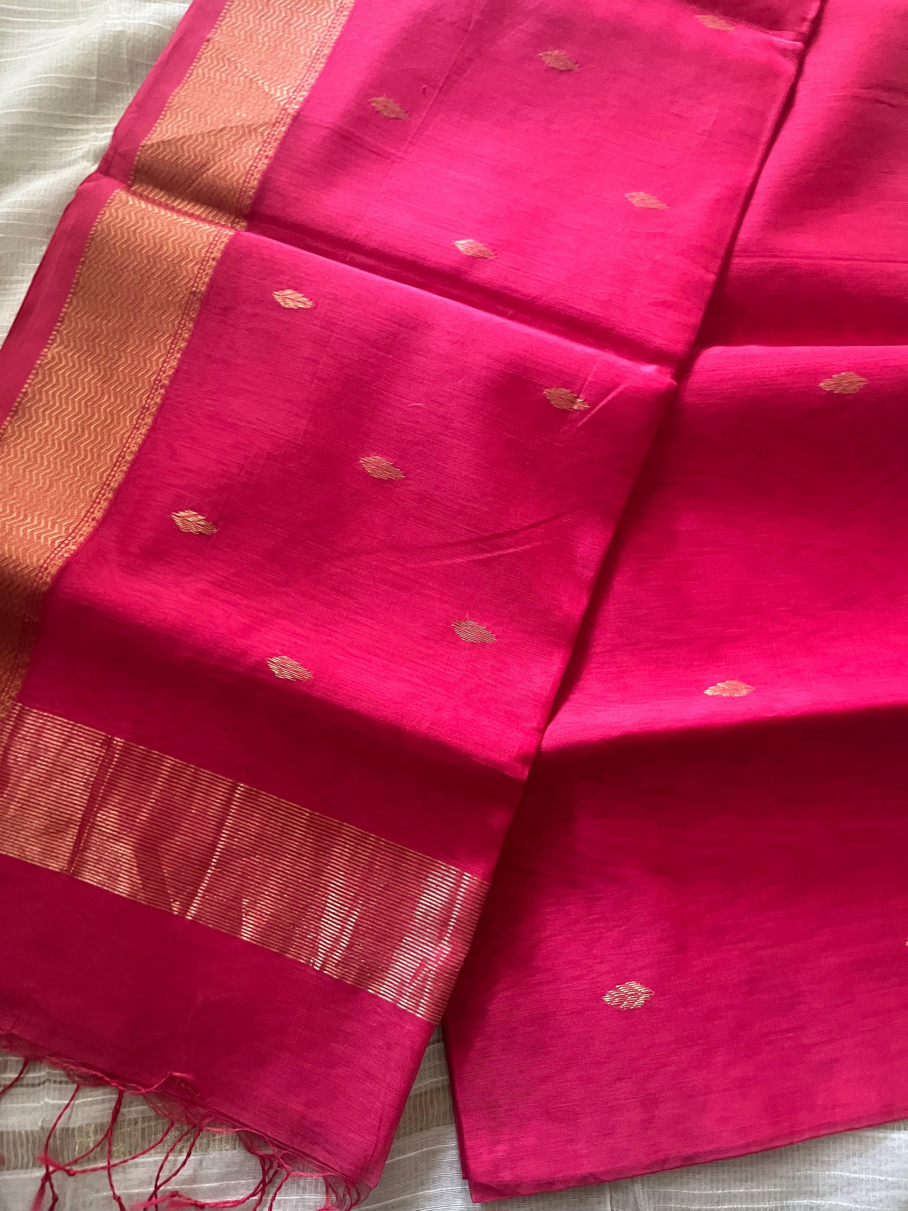 Blush Elegance – Pink Silk handloom  Saree