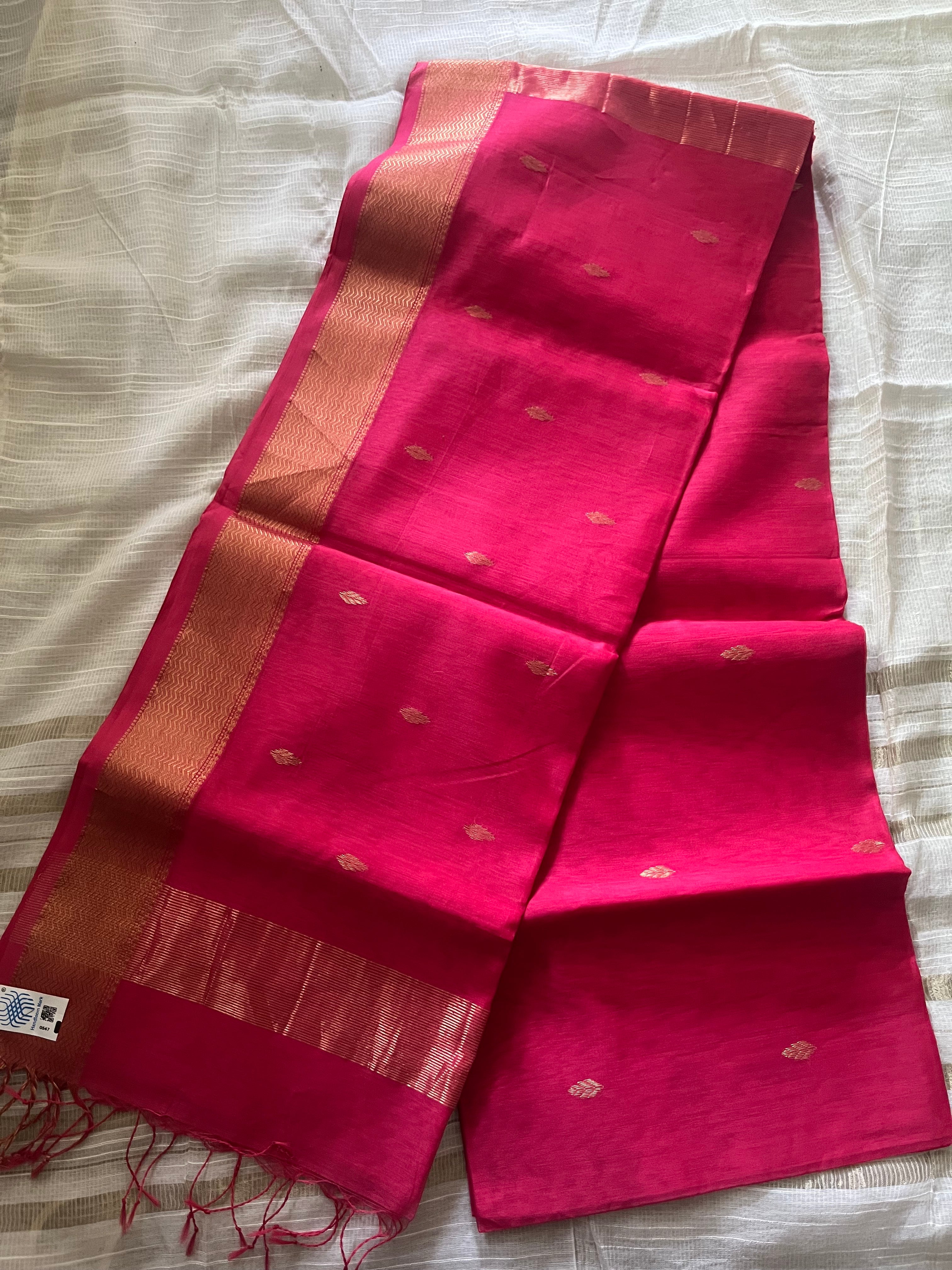 Blush Elegance – Pink Silk handloom  Saree